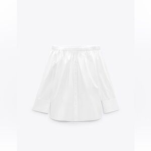 Zara White Off-Shoulder Blouse